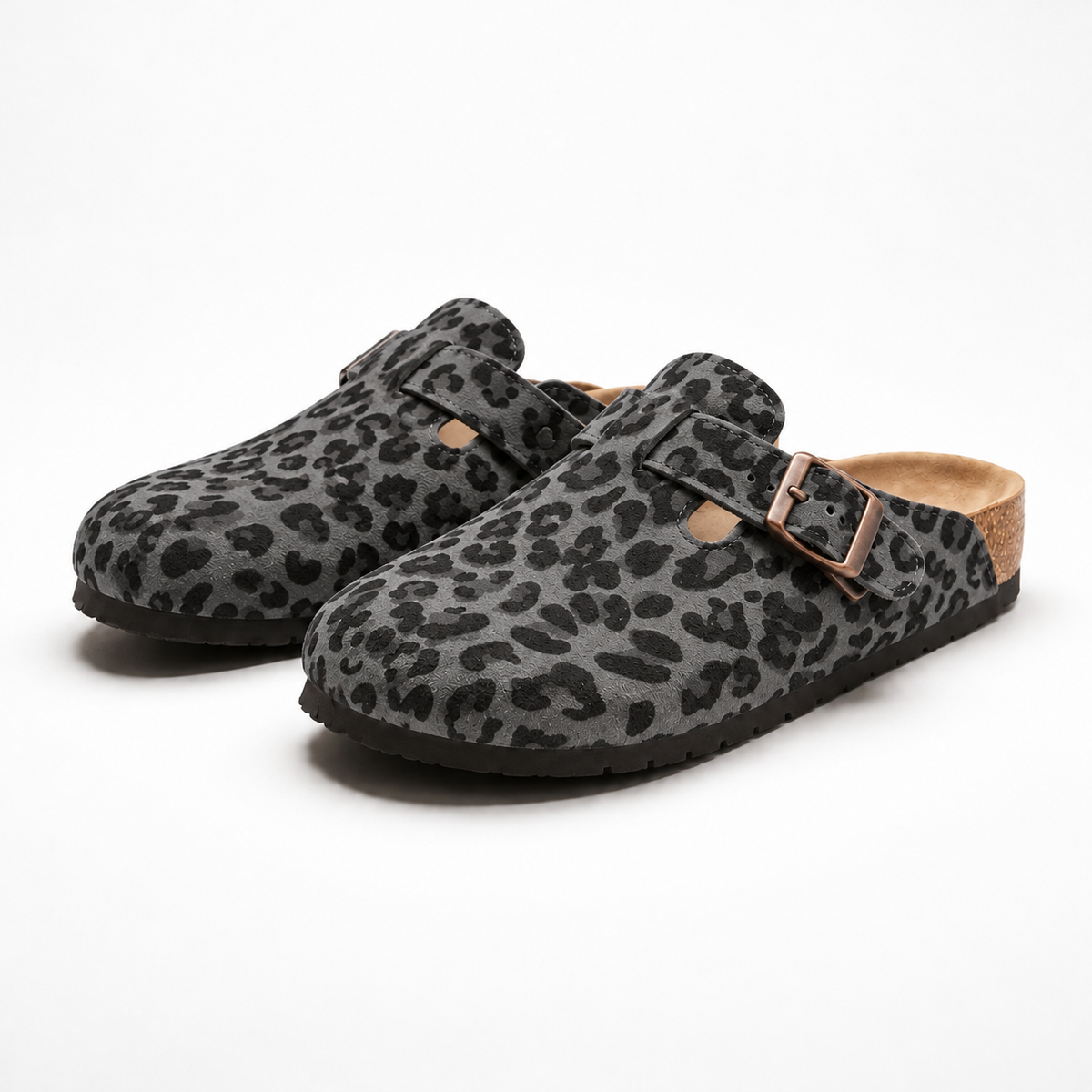 Leopard Suede Clogs