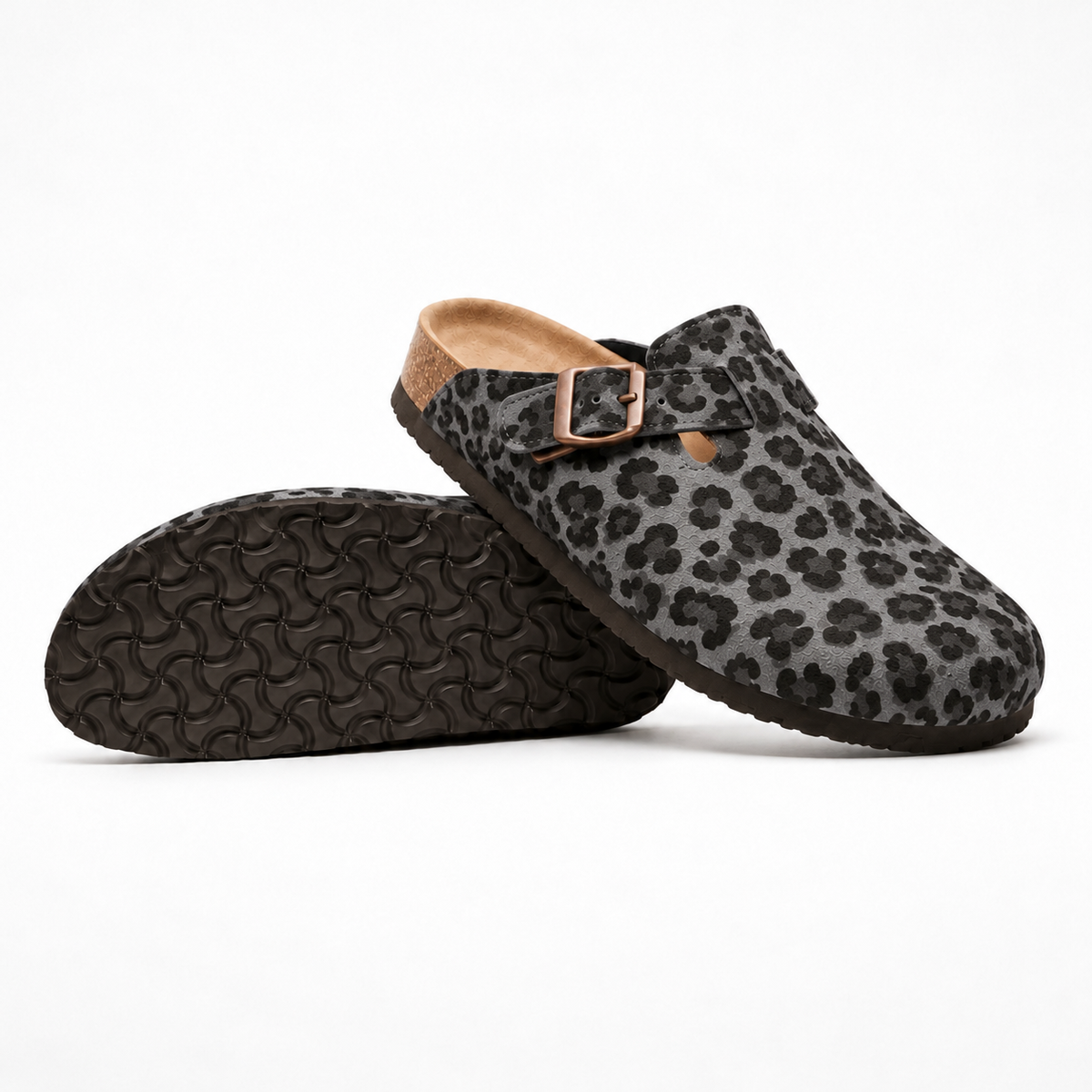 Leopard Suede Clogs