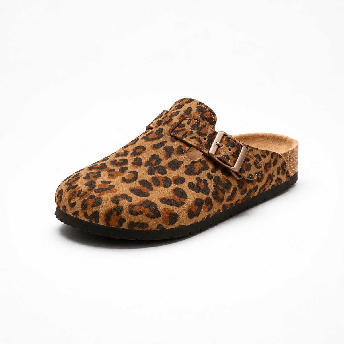 Leopard Suede Clogs